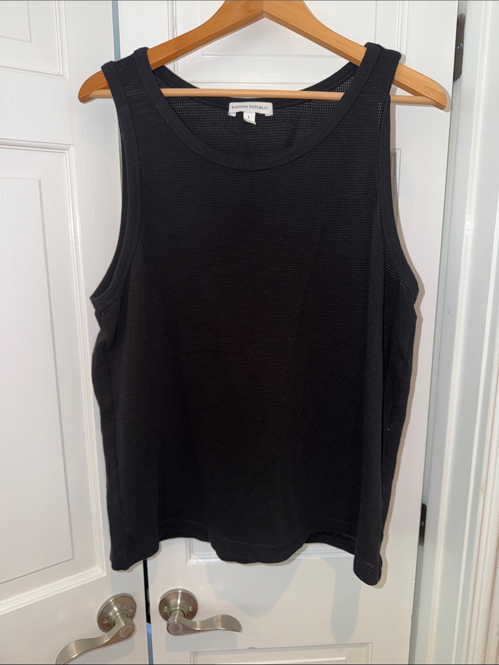 Banana Republic Black Mesh Tank Top Men’s Sleeveless